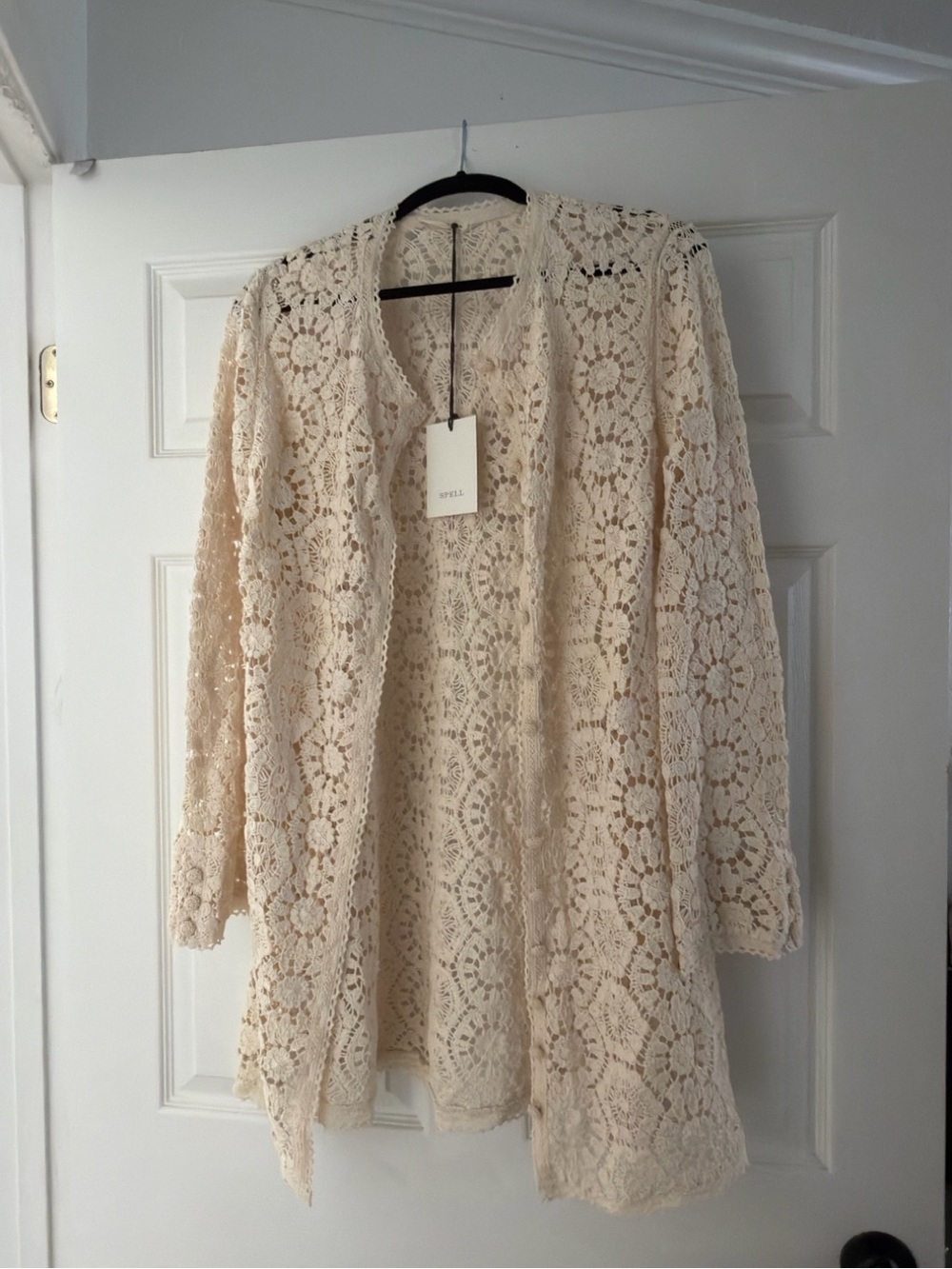 Spell Helena Crochet Mini / short duster BNWT - no slip XXL